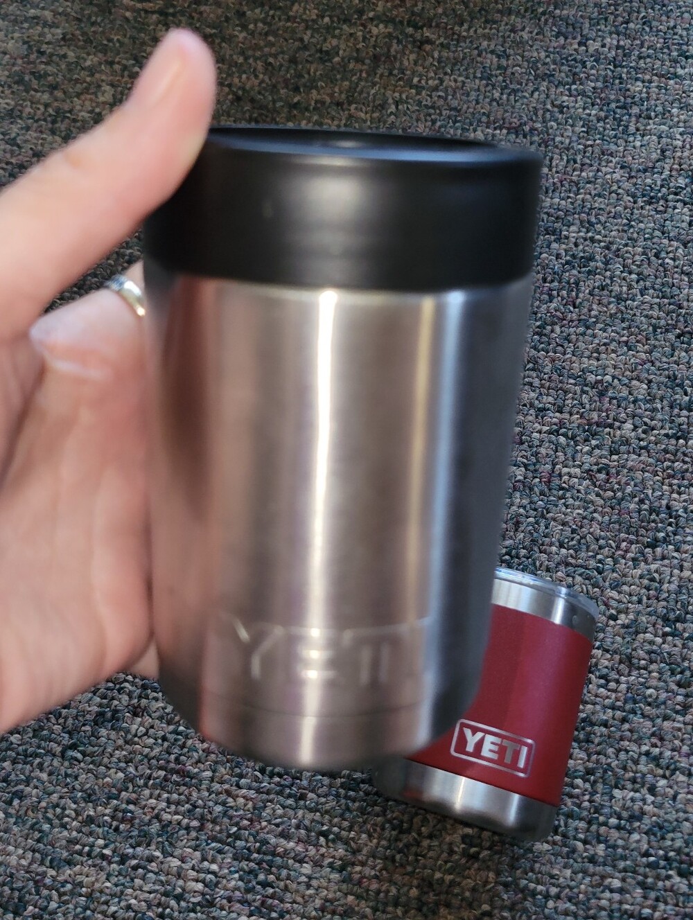 YETI Rambler Colster Can Insulator And red YETI Rambler 10 oz Lowball Set - Picture 2 of 12